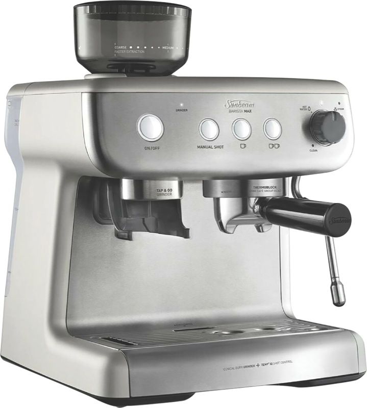 Sunbeam Barista Max Pump Espresso Coffee Machine Silver EM5300S